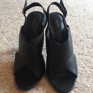 FOREVER 21 open toe sling back high heels
